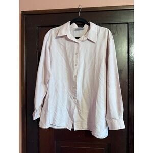 Valerie Stevens Petites 100% Silk Button Down Shirt Pink Lavender Vintage 12P